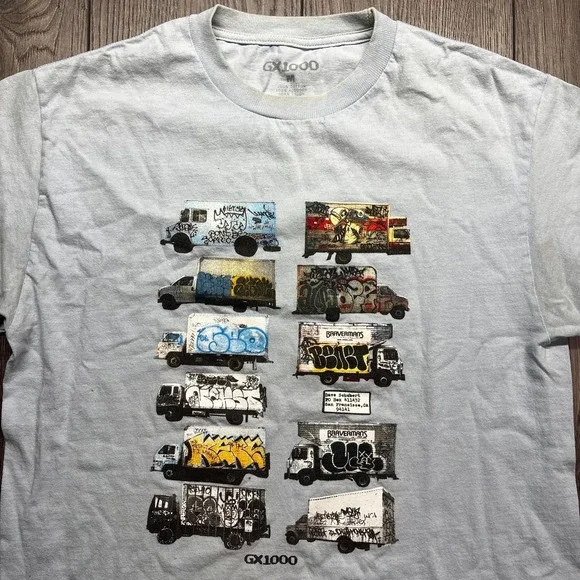 Gx1000 Baby Blue Graffiti Shirt Amaze Grey Mq Seo Nekst Jersey Medium Skateboard - Picture 2 of 8